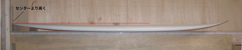デッキのテールエンドはセンター付近よりも高くする
